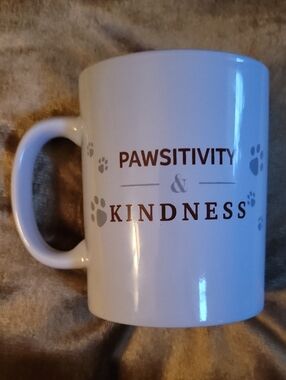 Pawsitivity & Kindness White Ceramic Mug